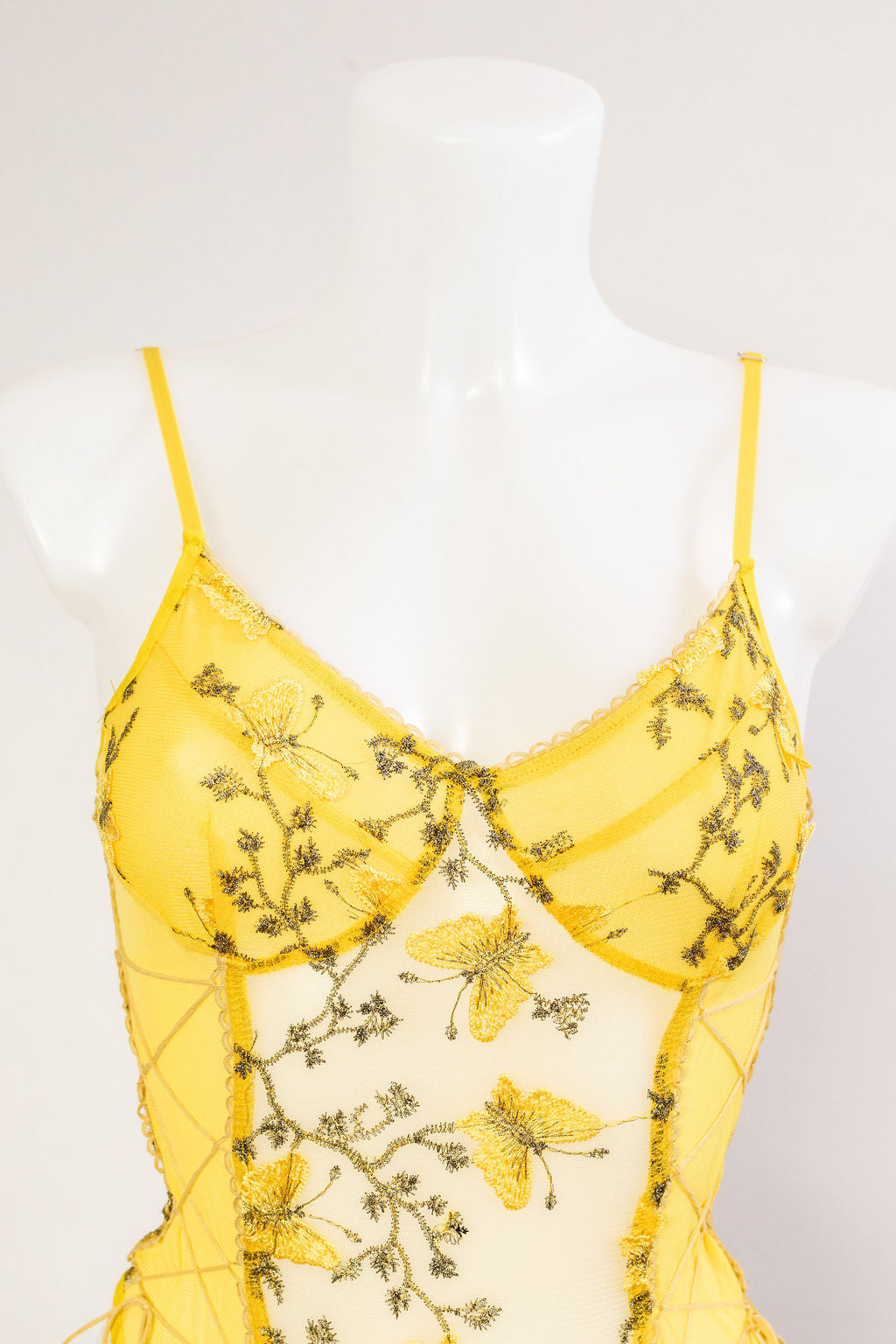 Butterflies in spring bodysuit - Yellow