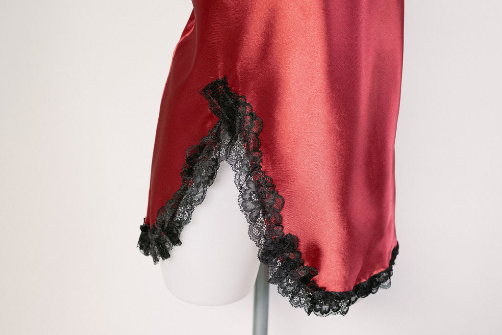 Cherry Bomb - Red 2 piece silk luxury set