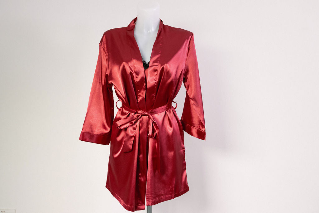 Cherry Bomb - Red 2 piece silk luxury set