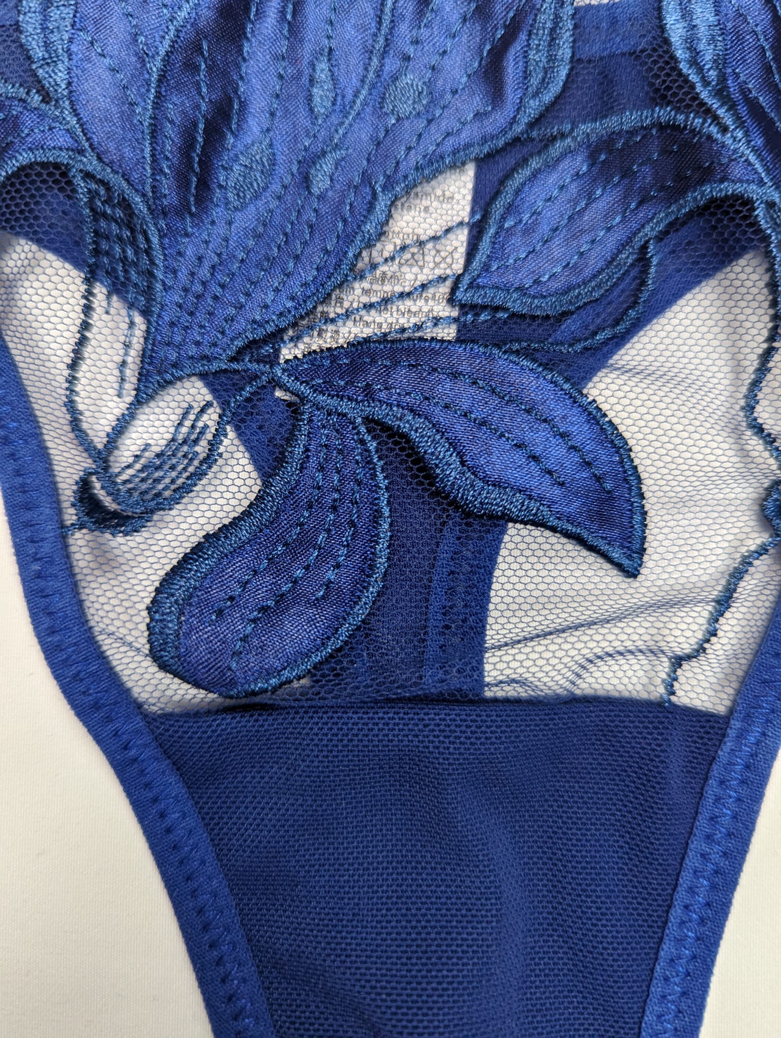 blue 2 piece bralette lingerie set