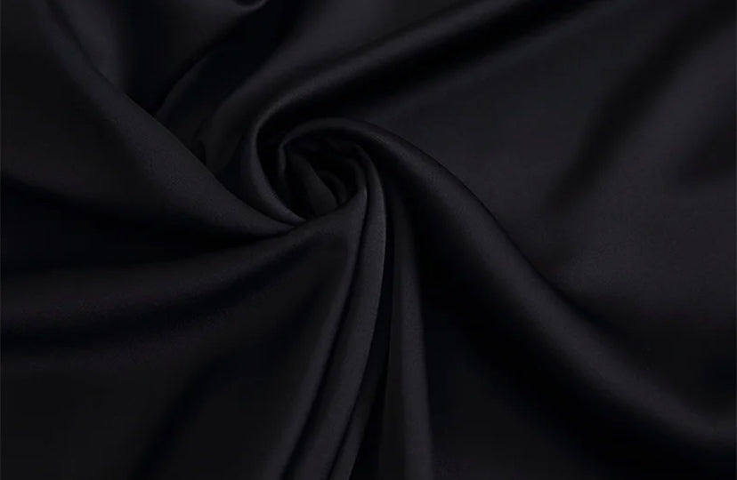 Falling For You - Black 3 piece silk luxury set