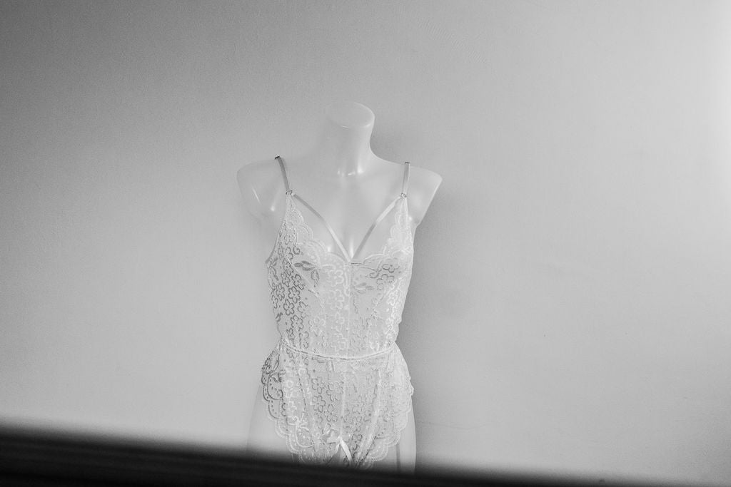 Midnight Whisper - White bodysuit