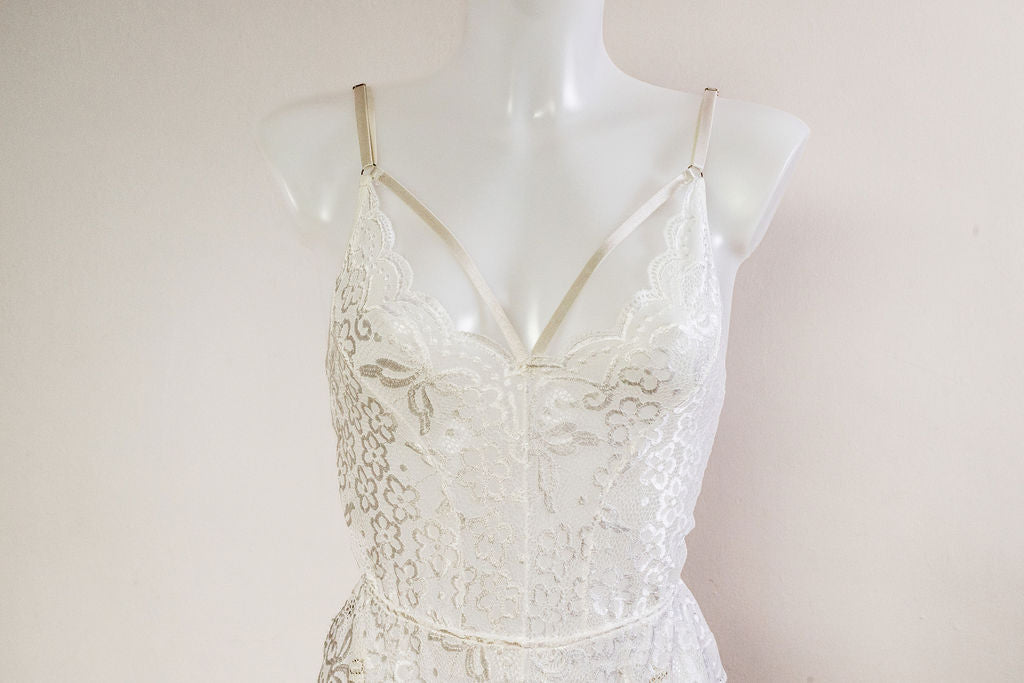 Midnight Whisper - White bodysuit
